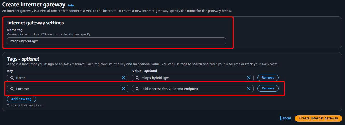Internet Gateway Setup