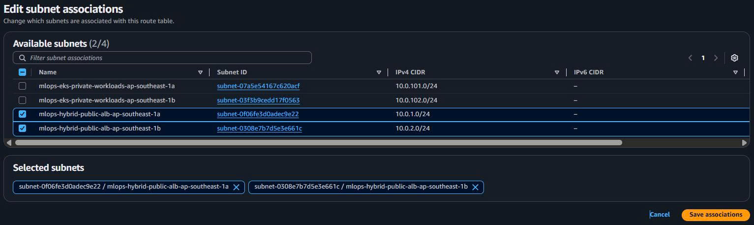 Associate Public Subnets