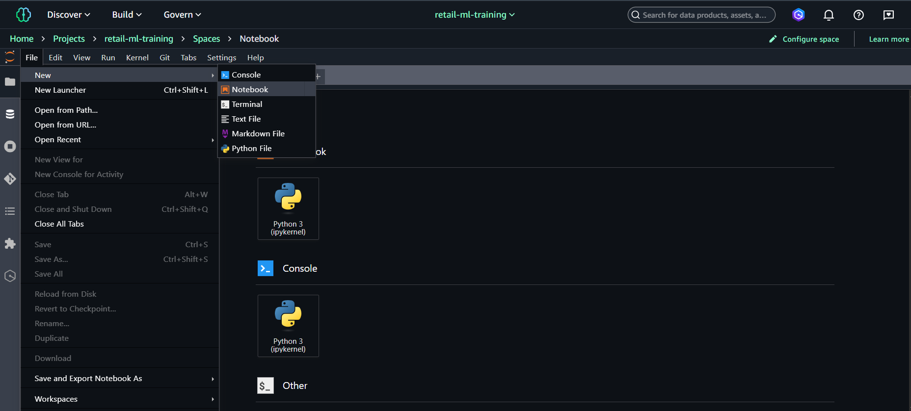 New Notebook Creation